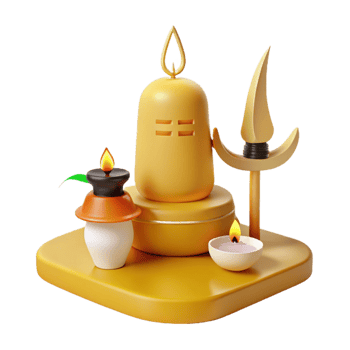 3D Render of Religious Symbols with Lit Candles png