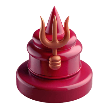 3D Render of a Traditional Indian Temple Spire with a Golden Trishul png