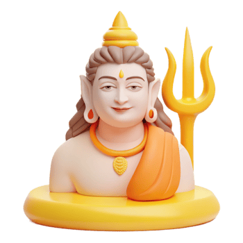 3D Rendering of a Hindu Deity Holding a Trident png
