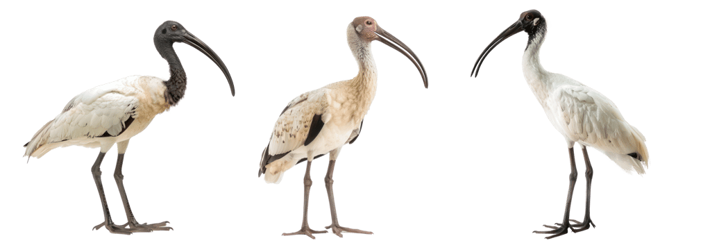Ibis full body isolate on transparency background png
