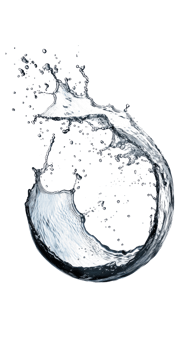 a splash of water on a curve shape bold lines stunning isolate on transparency background png