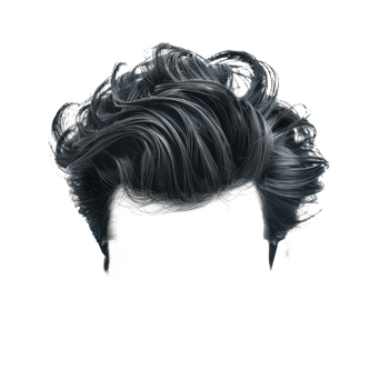 Undercut Stylish men hair wig, fashionable hairstyle isolate on transparency background png