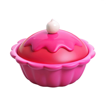 Pink Dessert with White Topping png