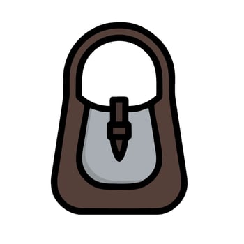A brown bag with a handle on it vector