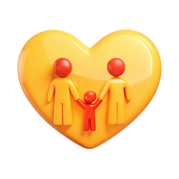 Family Unity A Heart-Shaped Symbol of Love and Togetherness png