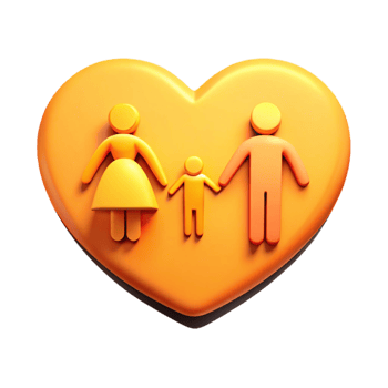 Family Icon in Heart Shape png