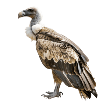 Vulture side view full body isolate on transparency background png