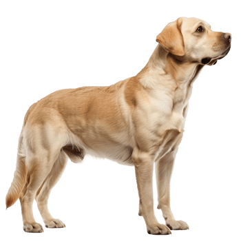 Labrador Retrievers side view full body isolate on transparency background png