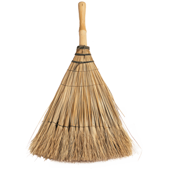 Broom top view full length isolate on transparency background png