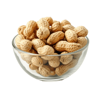 Peanuts in a bowl isolate on transparency background png