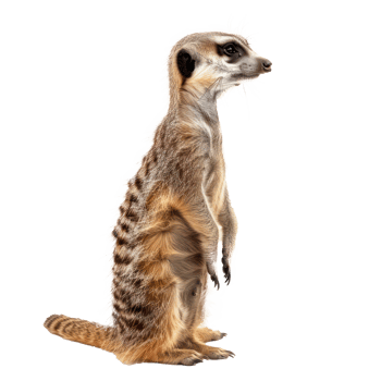 Meerkat full body isolate on transparency background png
