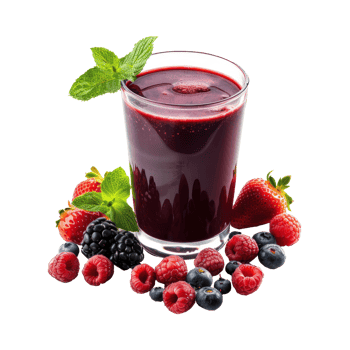 Mix berries juice front view isolate on transparency background png