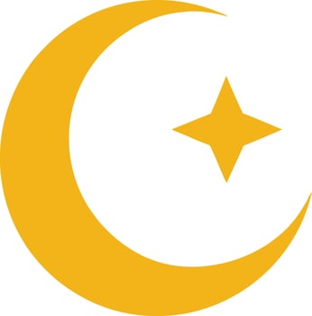 The crescent and star is a symbol of islam vector