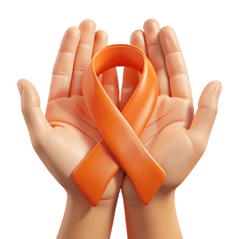 Orange Ribbon Symbol of Support and Awareness png