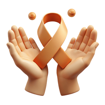 Support and Awareness Orange Ribbon Symbol of Hope png