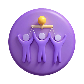 Teamwork, Collaboration, and Shared Success A 3D Illustration png