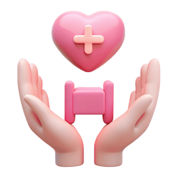 Heart and Hands Protecting a Bed png