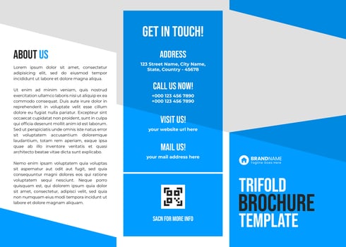 Modern and creative business trifold brochure template psd