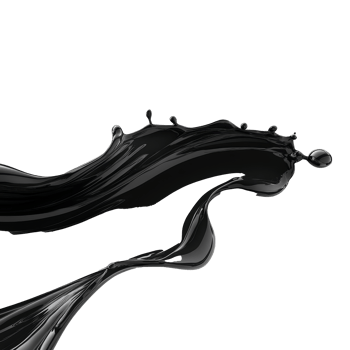 Black liquid flowing in a wave shape against a transparent background in an artistic composition, black color liquid flowing wave isolated on transparent background png