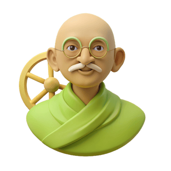 3D Illustration of a Person with a Mustache and Glasses Wearing a Green Robe png
