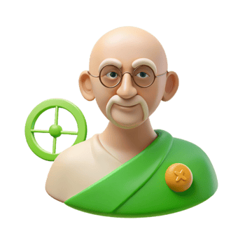 3D Cartoon Illustration of a Wise Old Man png