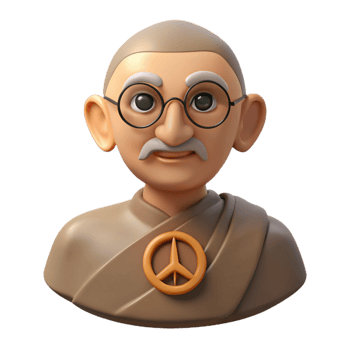 3D Cartoon Illustration of a Man with a Peace Sign png