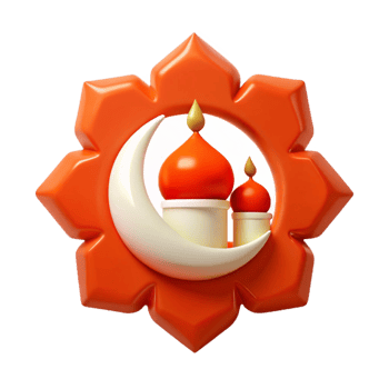 Crescent Moon and Mosque Dome 3D Illustration png