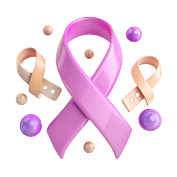 Purple Ribbon with Small Spheres and Circles png