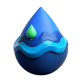 Water Drop with Wave Illustration png