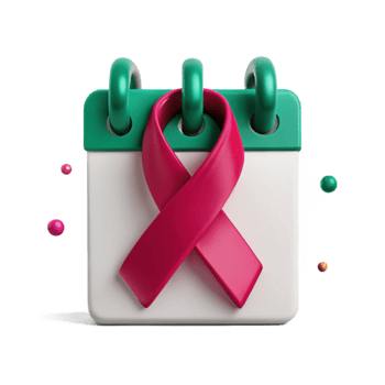 Calendar with Pink Ribbon for Awareness png