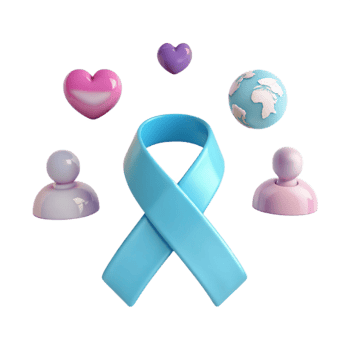 Blue Ribbon Symbol A Sign of Support, Hope, and Unity png