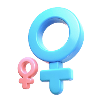 Female Gender Symbol 3D Rendering png