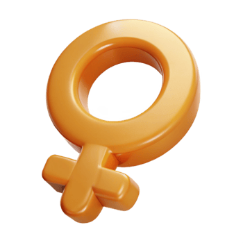 3D Render of Female Gender Symbol png