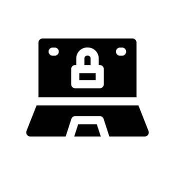 lock icon. glyph icon for your website, mobile, presentation, and logo design. vector