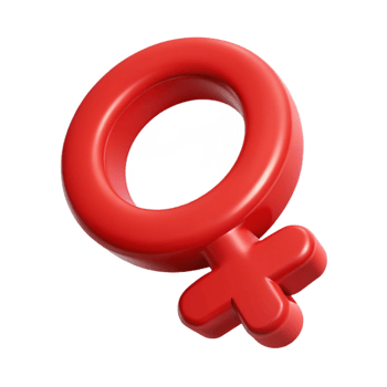 Red 3D Female Symbol png