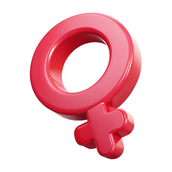 3D Rendered Pink Female Symbol png