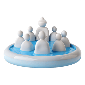 Teamwork and Collaboration People Working Together in a Circle png