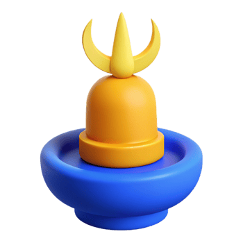 3D Rendered Abstract Shape with Crescent and Spike png