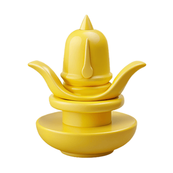 3D Rendered Yellow Abstract Object with Geometric Shapes png