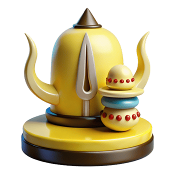 3D Rendered Yellow and Brown Abstract Sculpture png