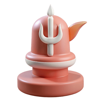 3D Render of Shiva Lingam with Trishul png