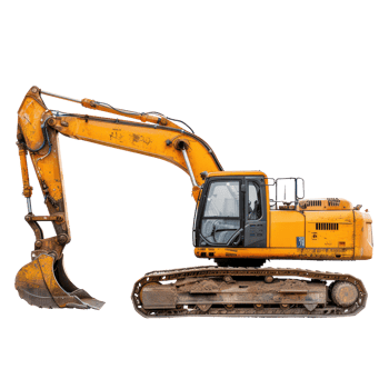 excavator for construciton isolate on transparency background png