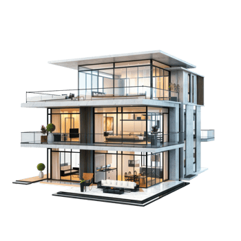 Penthouse isolate on transparency background png