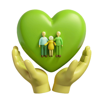 Protecting the Family A Heartfelt Symbol of Care png