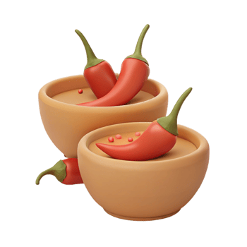 Chili Peppers in Bowls png