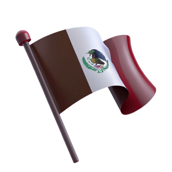 Waving Guatemalan Flag with National Symbol png