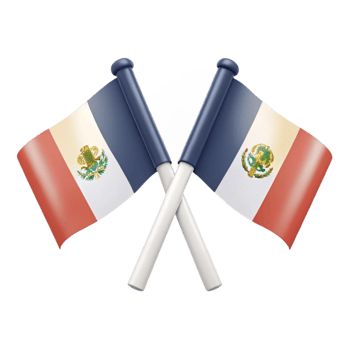 Crossed Flags of Mexico and Guatemala png