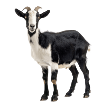 Alpine Goat full body isolate on transparency background png