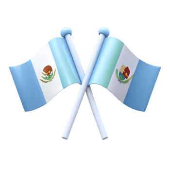 Two Crossed Flags of Guatemala png