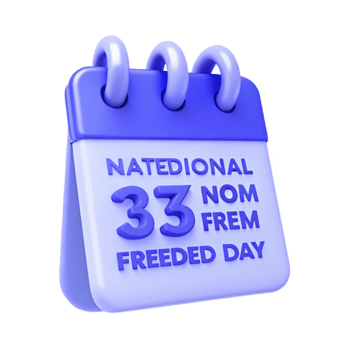 National 33 Freed Day Celebrate Freedom png